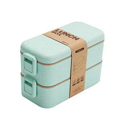 Ланч-бокс подвійний Еко "Lunch box", 800мл, м'ятний