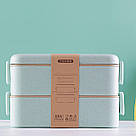 Ланч-бокс подвійний Еко "Lunch box", 800мл, м'ятний, фото 3