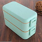 Ланч-бокс подвійний Еко "Lunch box", 800мл, м'ятний, фото 11