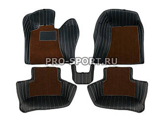 Килимки 3D VIP класу з екошкіри на липучках Mercedes-Benz CLS С219 2008-2012 р.в.