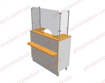 Касовий прилавок з перфорацією