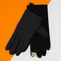 Женские стильные перчатки для сенсорных телефонов с сеточкой №20-1-67 черный