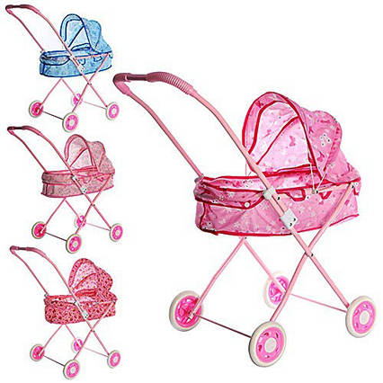 Коляска для ляльки, металева, складна, 4 види