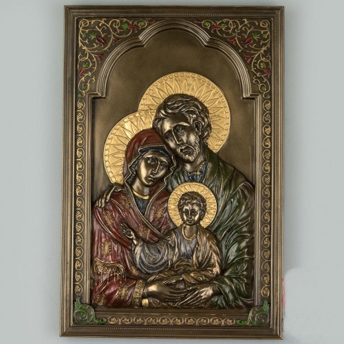 Фирменная скульптура - икона "Святая семья". 16х23 см. Veronese - фото 1 - id-p173657429