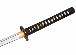 Японська катана самурай, самурайська Katana меч, руків'я зі шнурівкою, з підставкою