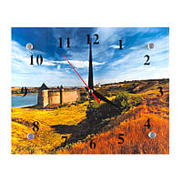 Часы Настенные Виды Украины Хотинский Замок Осень Тихий ход 20х25х5 см (21368)