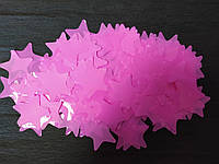 Аксесуари для свята Конфеті зірка рожевий 35мм 50 грам
