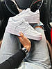 Жіночі кросівки Nike Air Force 1’07 White One Взуття Найк Аїр Форси низькі білі шкіряні, фото 5