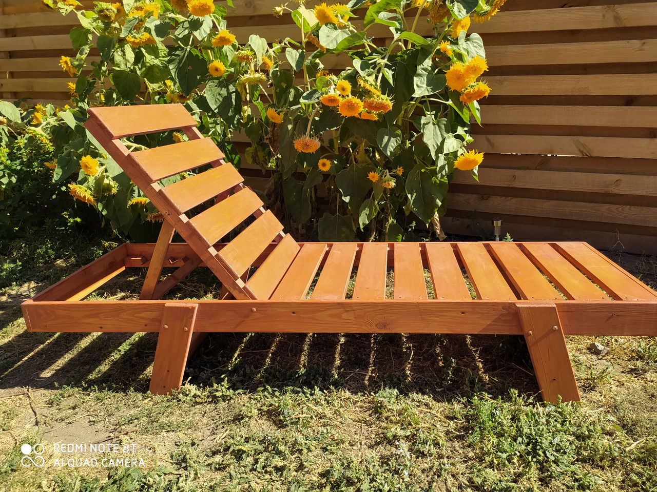 Шезлонг деревянный лежак модель Касабланка - фото 4 - id-p1251618639