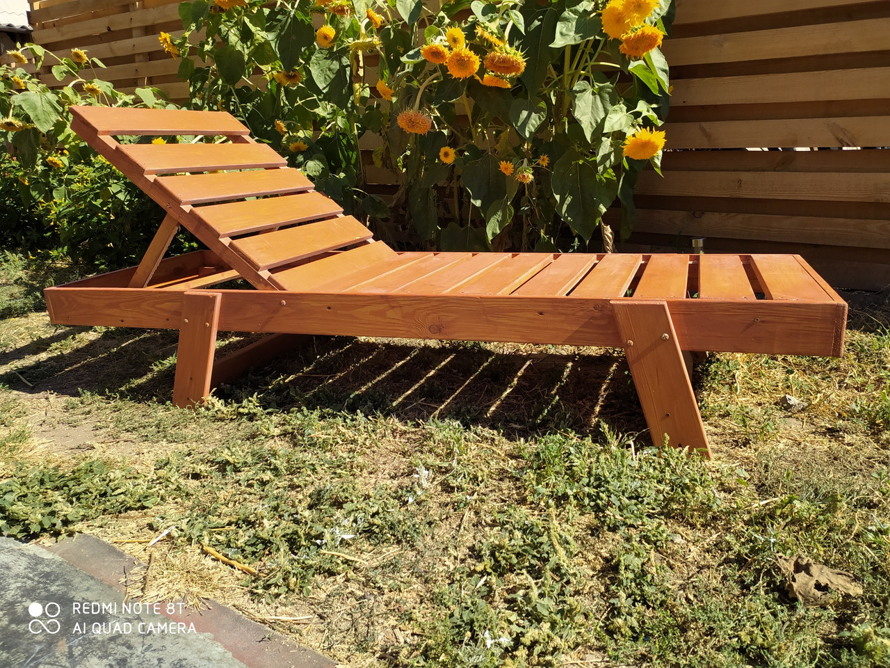 Шезлонг деревянный лежак модель Касабланка - фото 1 - id-p1251618639