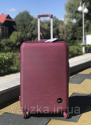 Валіза з полікарбонату пластикова велика бордова, фото 2