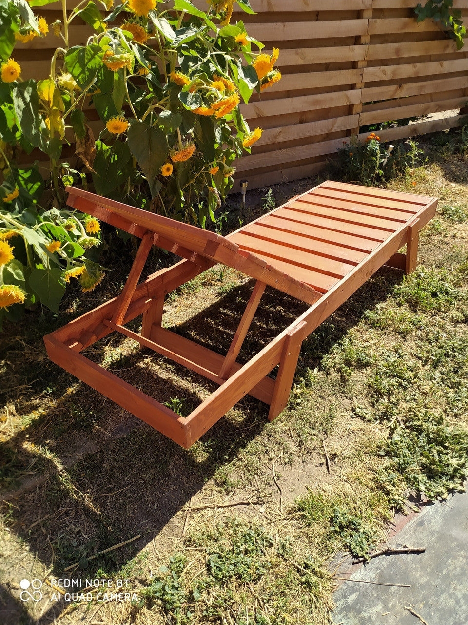 Шезлонг деревянный лежак модель Касабланка - фото 3 - id-p1251618639