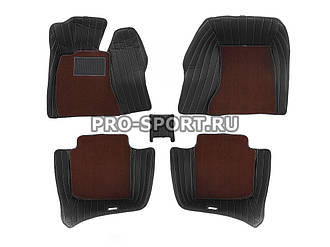 Килимки 3D VIP класу з екошкіри на липучках BMW 7L F02 2008-2012 г.