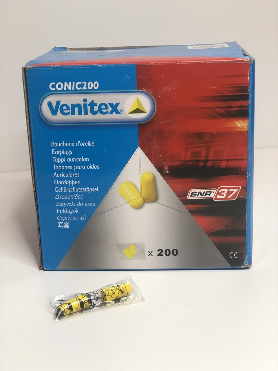 Беруші Venitex одноразові CONIC 200 пар, фото 1