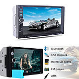 Автомагнітола з пультом керування 2din 7018B Авто магнітола з Bluetooth USB FM сенсорний дисплей 7 дюймів, фото 4