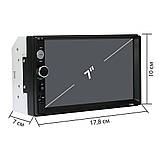 Автомагнітола з пультом керування 2din 7018B Авто магнітола з Bluetooth USB FM сенсорний дисплей 7 дюймів, фото 3