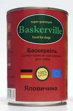 Вологий корм для собак Baskerville (Баскервіль) консерва яловичина 400 г