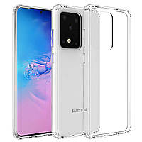 Чохол для Samsung Galaxy S20 Ultra силіконовий прозорий (з заглушками)