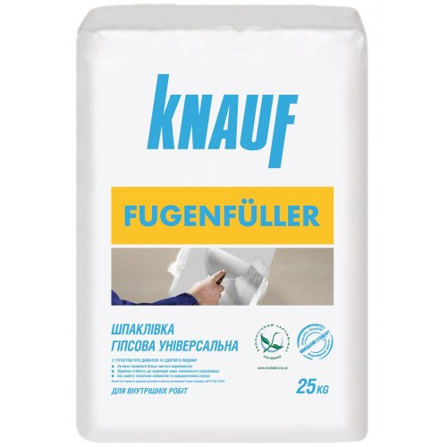 Фугенфулер Кнауф Fugenfuller knauf, шпаклювання гіпсова, 25 кг