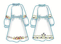 Схема для вишивки дитячого плаття з викрійкою. Арт. F2607
