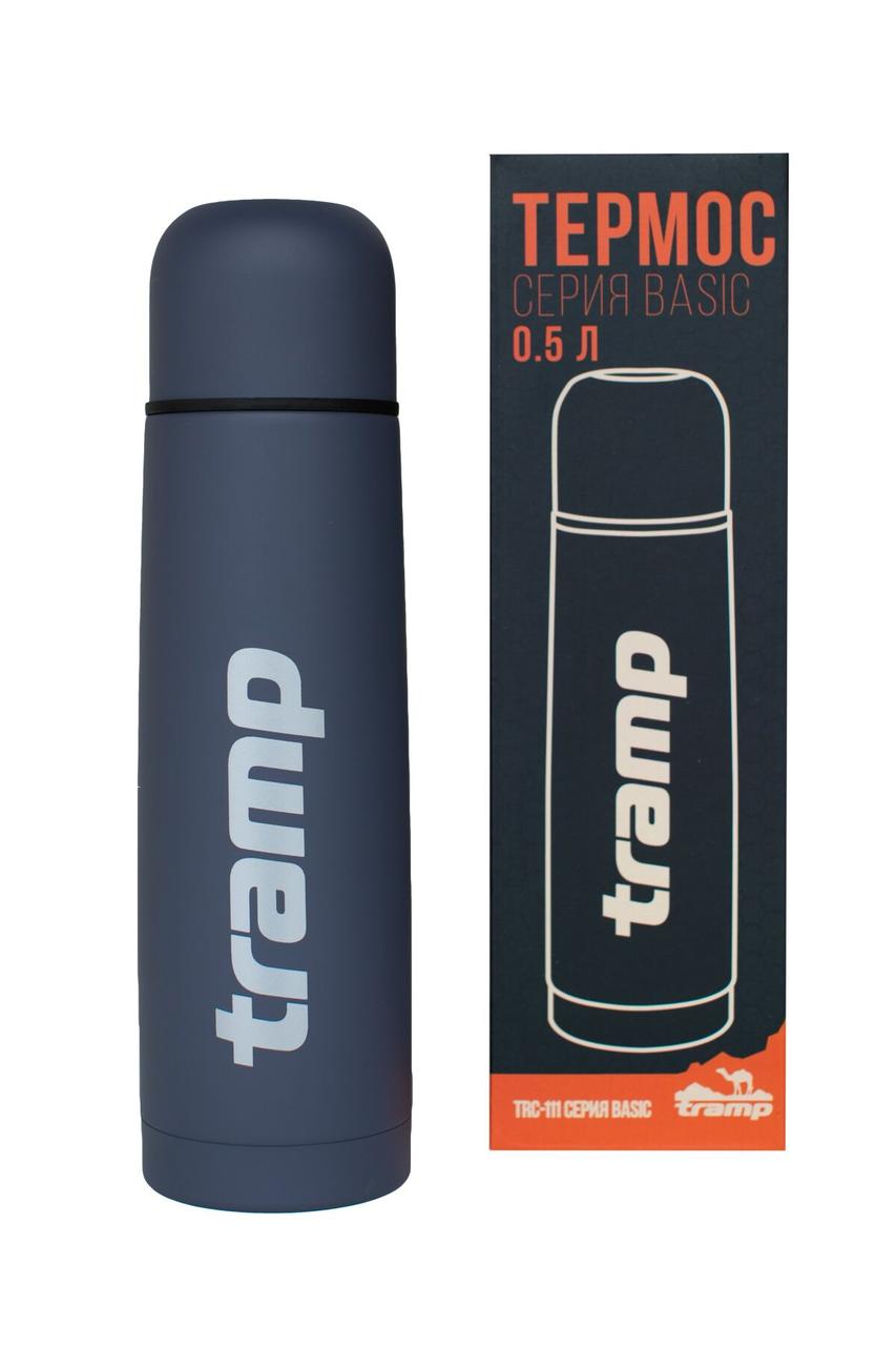 Термос TRAMP Basic 0,5 л, Сірий, 750 мл, для гарячих і холодних напоїв, фото 1