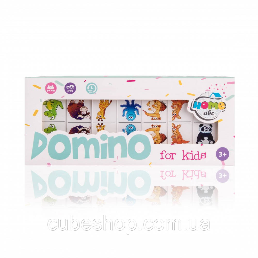 Дитяче Domino Animals white set