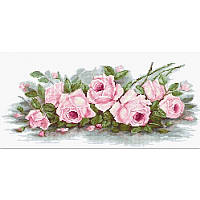 Набор для вышивания нитками Luca-S Цветы Романтические розы