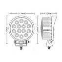Світлодіодна LED фара робоча 42W/60° 42 Вт.(3Вт*14ламп) Широкий промінь (Жовте світло), фото 8