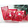 Стрічка декор НГ "Сніжинки на мішковині No 2" червона, рулон 22,5 метра, фото 2