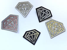 Нашивка Діамант блискітки 60х47 мм, фото 2