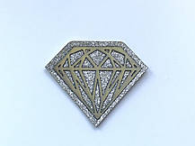 Нашивка Діамант блискітки 60х47 мм, фото 5