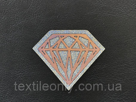 Нашивка Діамант блискітки 60х47 мм, фото 1