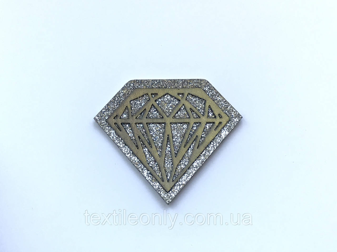 Нашивка Діамант блискітки 60х47 мм