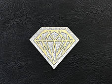 Нашивка Діамант блискітки 60х47 мм, фото 2