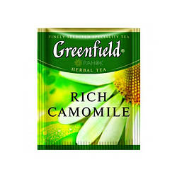 Трав'яний чай з ромашкою і корицею в пакетиках GREENFIELD Rich Camomile 25 пак пакетований Грінфілд