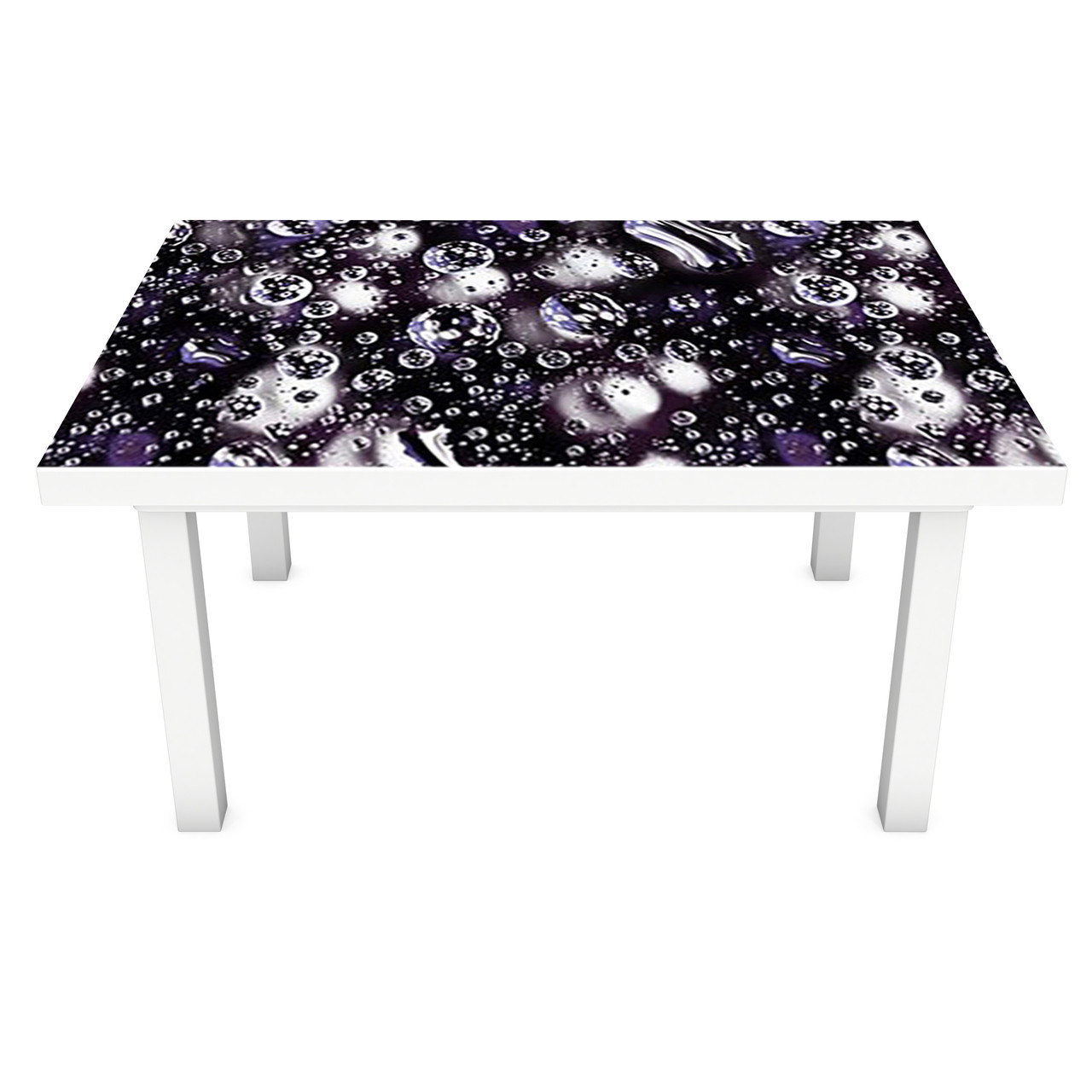 Вінілова 3Д наклейка на стіл Бульбашки (ПВХ плівка самоклеюча) сфери вода Текстура Чорний 600*1200мм