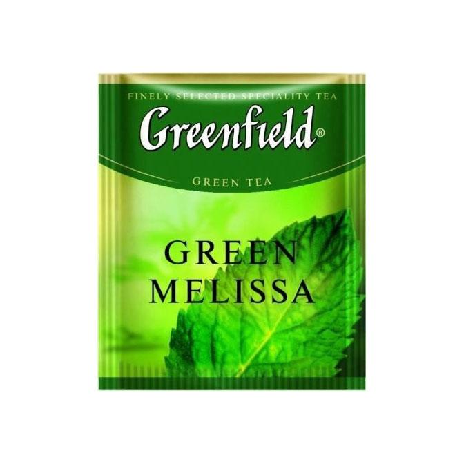 Зелений чай з мелісою GREENFIELD Green Melissa 25 пак/уп