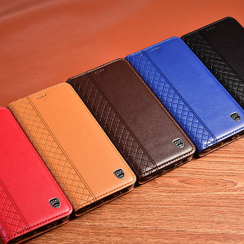 Чохол для Xiaomi Redmi 13C / Poco C65 книжка з НАТУРАЛЬНОЇ ШКІРИ із підставкою візитницею протиударний магнітний "BOTTEGA"