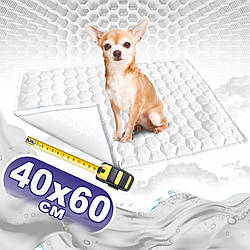 Багаторазова пелюшка для собак 40х60 см непромокаємий БІЛА