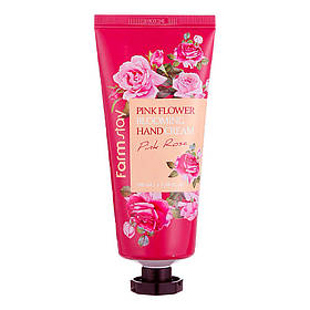 Крем для рук з екстрактом троянди Farmstay Pink Flower Blooming Hand Cream Pink Rose 100 мл