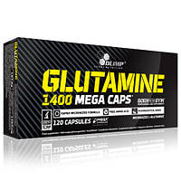 Olimp Glutamine 1400 Mega Caps 120 капсул, амінокислоти для спортсменів, L-глутамін