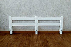 Белый защитный барьер из дерева для кровати "Масу Макси" 140 см. (цвет на выбор)
