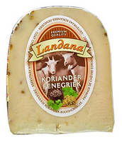 Сыр гауда козий с кориандром и пажитником Landana Goat Cheese Coriander Fenugreek 50% 300 г