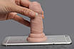 Реалістична анальна пробка "Little penis" з венозним рельєфом і деталізованої головкою Тілесний, фото 2