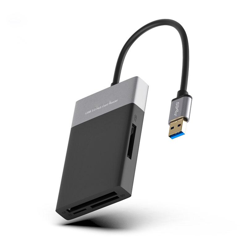 Картрідер XQD/CF/SD/XD/TF – перехідник (адаптер) для карт пам'яті USB інтерфейс - USB hub