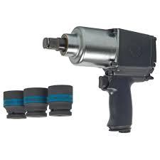 Гайковерт пневматичний ударний 3/4", 1085 Нм, у комплекті 3 торцеві головки KING TONY, фото 1