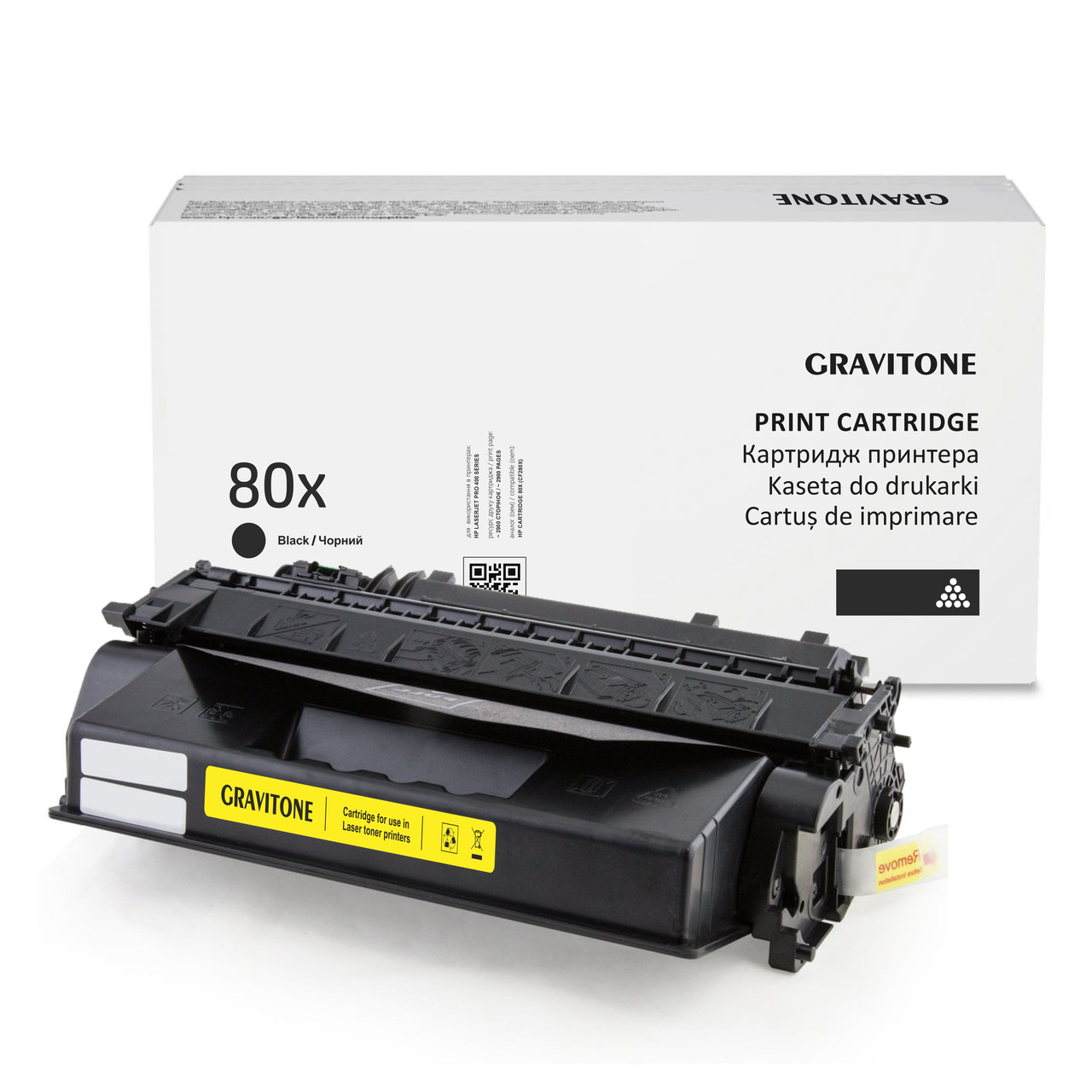 Сумісний картридж HP 80X (CF280X) Black, 6.900 стор., аналог від Gravitone, фото 1