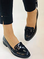 Bescone Женские туфли-лоферы из натуральной лакированной кожи. Размер 36 37 38 39 40
