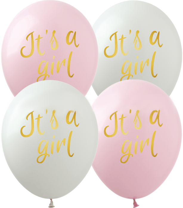 Кулька гелієва латексний 30см "it's a girl"