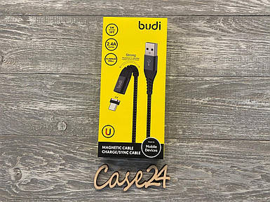 Магнітний кабель Budi на Type-C (2.4 A) 1 m (M8J177T)